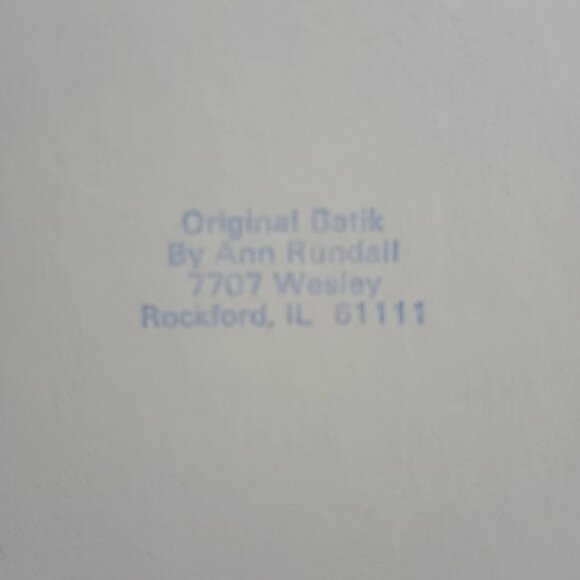 Ann Rundall Original Batik Textile Art Signed Unframed "Education" MCM Art - Picture 3 of 5